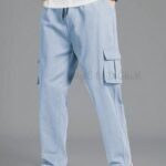 Men's Casual Loose Fit Cargo Pants (Sky)