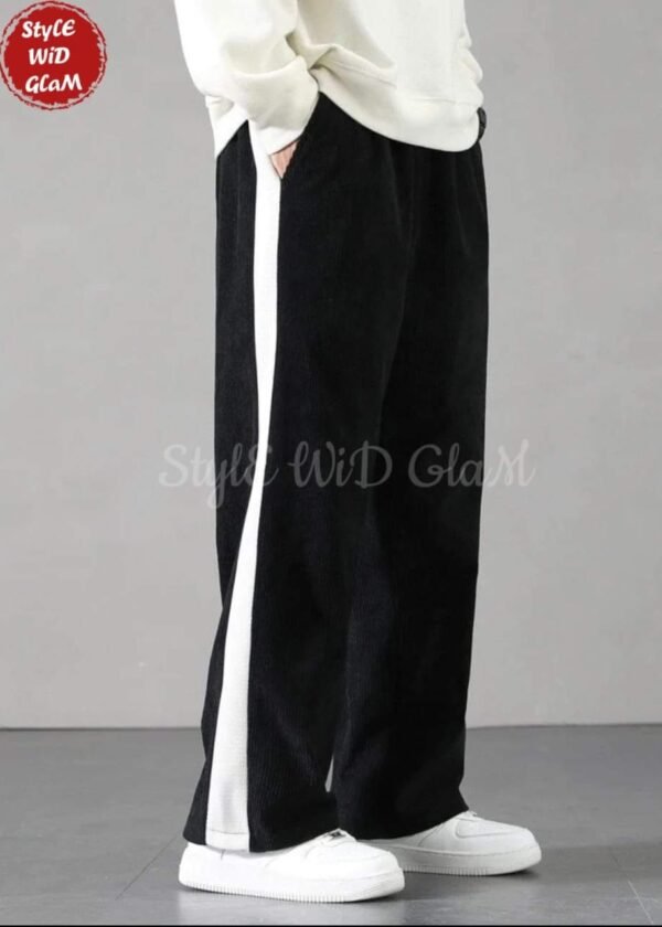 Baggy Loose Sylish Street Trouser Pants (Black & White)