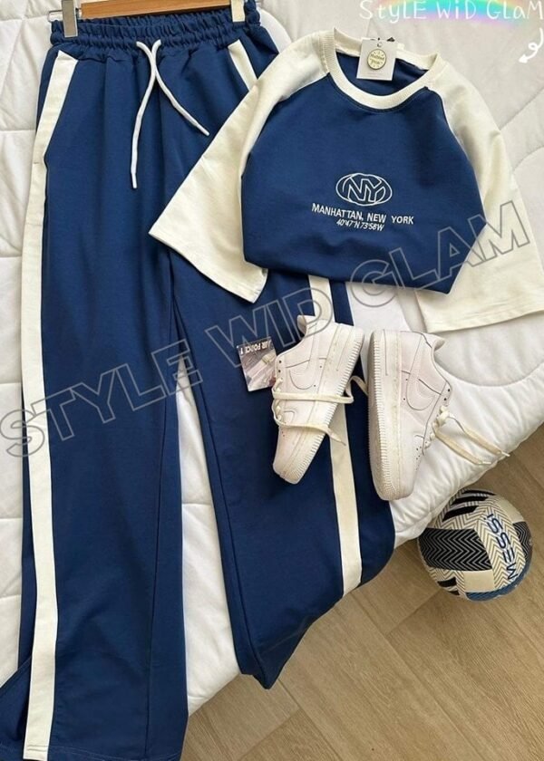 Baggy Deep Navy Tracksuit Set (only T shirt and Pant)