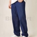 Street Style Premium Baggy Jeans (Deep Ocean Sea)