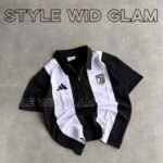 Juventus Short Sleeve Polo Premium Football Soccer Shirt  (Black and White)