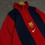 Barcelona Short Sleeve Polo Premium Football Soccer Shirt  (Red and Black )