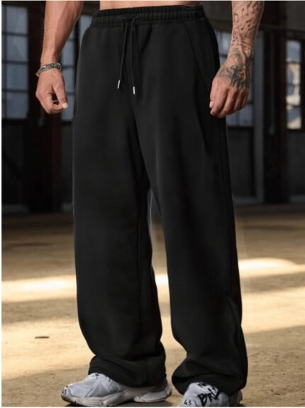 Baggy Loose Sylish Street Trouser Pants (Black Color)
