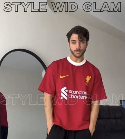 Elevate Your Game – Premium Knit Cotton T shirt with Boldness ( Liverpool FC )