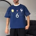 Elevate Your Game – Premium Knit Cotton T shirt with Boldness (France National Football Team) (Logo printed)