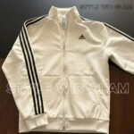 Premium Tweed Cotton Adidas Combo - Cream White - Image 3