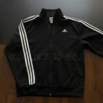Premium Tweed Cotton Adidas Jacket - Black