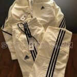 Premium Tweed Cotton Adidas Combo - Cream White