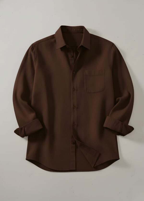 Premium Casual Shirt ( Darkest Brown)