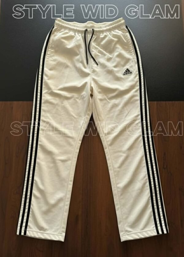 Semi Loose Sylish Twill Cotton Trouser Pants (Cream White)