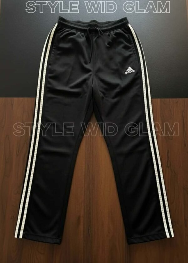 Semi Loose Sylish Twill Cotton Trouser Pants (Black Color)