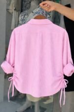 Premium Ladies Shirt with inner (Logo Printed) - Pink - Image 2