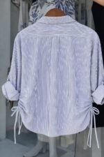 Premium Ladies Shirt with inner (Logo Printed) - Dark blue - Image 2