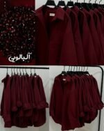 Premium Solid Shirt with inner ( Pomegranate Maroon color)