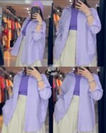 Premium Solid Shirt with inner ( Purple)