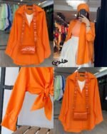 Premium Solid Shirt with inner (Orange)