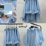 Premium Solid Shirt  with inner ( Clear Sky)