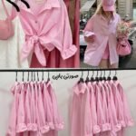 Premium Solid Shirt  with inner ( Blush Pink)
