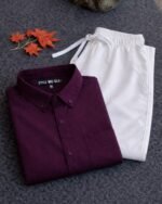 🔥 SMART MEN’S COMBO OFFER 🔥 (Deep Maroon and White Combo)