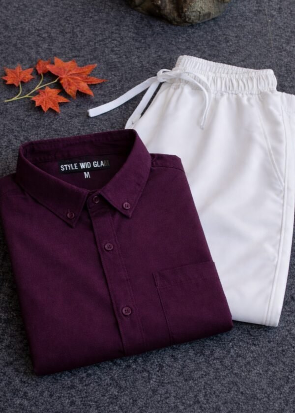 🔥 SMART MEN’S COMBO OFFER 🔥 (Deep Maroon and White Combo)