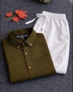 🔥 SMART MEN’S COMBO OFFER 🔥 (Olive and White Combo)