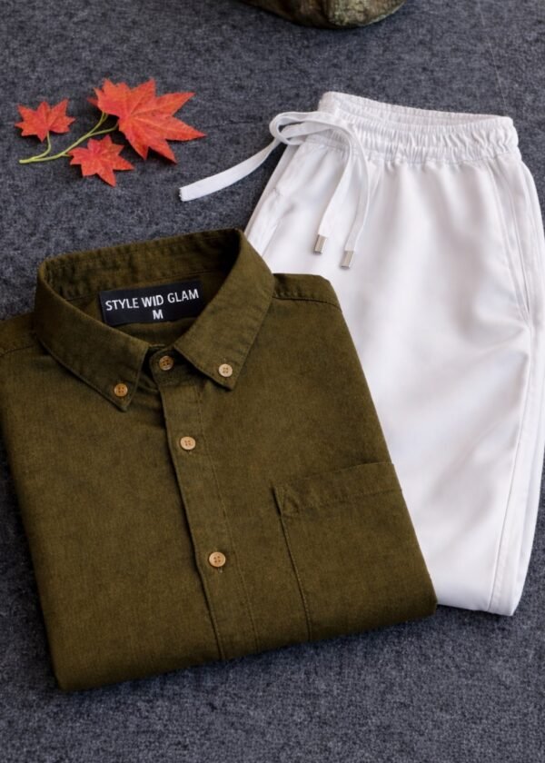 🔥 SMART MEN’S COMBO OFFER 🔥 (Olive and White Combo)