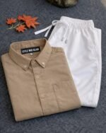 🔥 SMART MEN’S COMBO OFFER 🔥 (Beige and White Combo)
