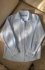 বসন্ত হাওয়া সুতি শার্ট -" Minimalist Comfort" (Sky Blue)