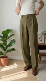 Formal Baggy Pant (Army Green Color)