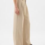 Easy Crepe Trousers (Beige Color)