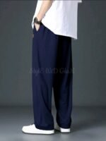 Baggy Loose Sylish Street Trouser Pants (Navy Color) - Image 3