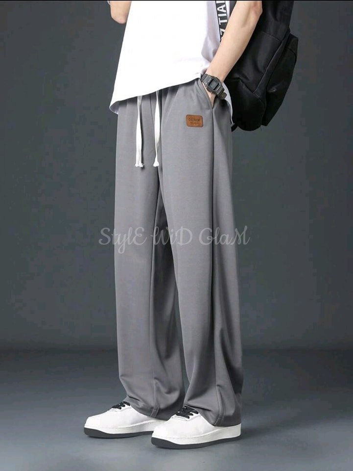 489298645_1132957625512576_7441737409664421179_n Baggy Loose Sylish Street Trouser Pants (Ash Color) - Image 1