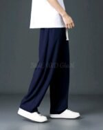 Baggy Loose Sylish Street Trouser Pants (Navy Color) - Image 5
