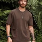Men Hit Lining Side Pocket Camping Style Soft Breathable T-Shirts
