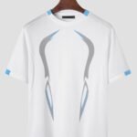 Men Stylish Pattern O Neck Soft Breathable Sports Skin Friendly Quick Dry T-Shirt