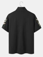 Men Camo Double Pocket Velcros Details Casual Skin Friendly Short Sleeve T-Shirt - Image 2