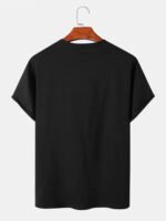 Men Contrast Colorblock Skin Friendly Short Sleeve Brief Style Casual T-Shirt - Image 2