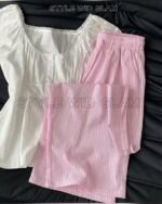 Pastel Pink Candy-Stripe Set