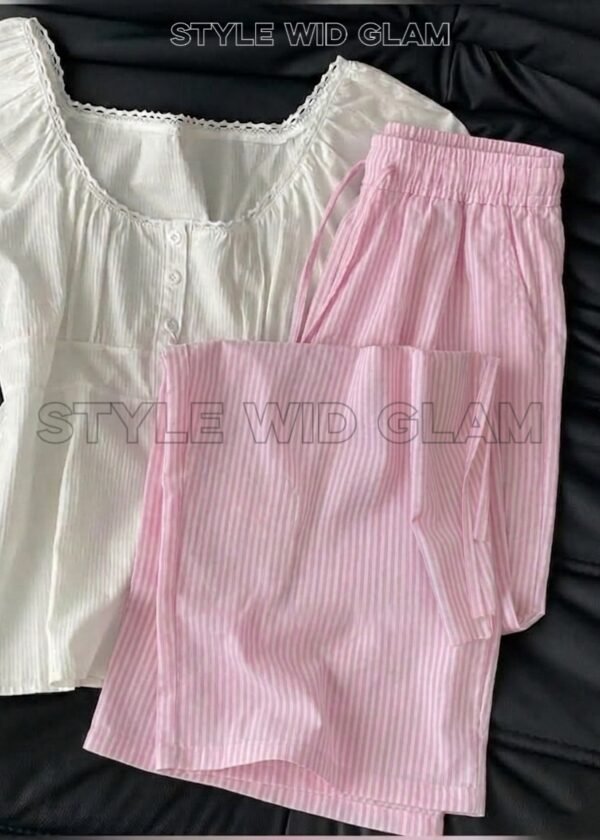Pastel Pink Candy-Stripe Set