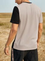 Men's Letter Ethnic Asymmetric Print Short Sleeve O Neck T-Shirts - Image 2