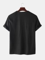 Men's Designer V-Neck Breathable Short Sleeve Casual T-Shirts - Image 2