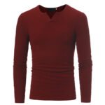 Men’s Brief Solid Color V-neck T-shirts