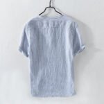 Men's Fashion Striped Short Sleeve Buttons Casual T-shirts - Image 2