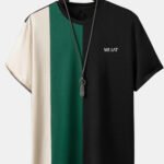 Men's Color Block Patchwork Crew Neck Short Sleeve T-Shirts