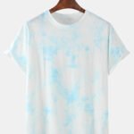 Men's Tie Dye Printed Short Sleeve Crew Neck Designer T-Shirts