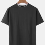Solid Crew Neck Loose Casual Short Sleeve T-Shirts