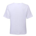 Men’s Cotton Breathable V-neck Loose Fit T-Shirts Casual Solid Color Short Sleeve Tops - Image 2