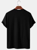 Lightning Print 100% Cotton Breathable Round Neck Short Sleeve T-Shirts - Image 2