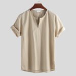 Men's Summer Cotton Comfy Solid Color Casual T-shirts