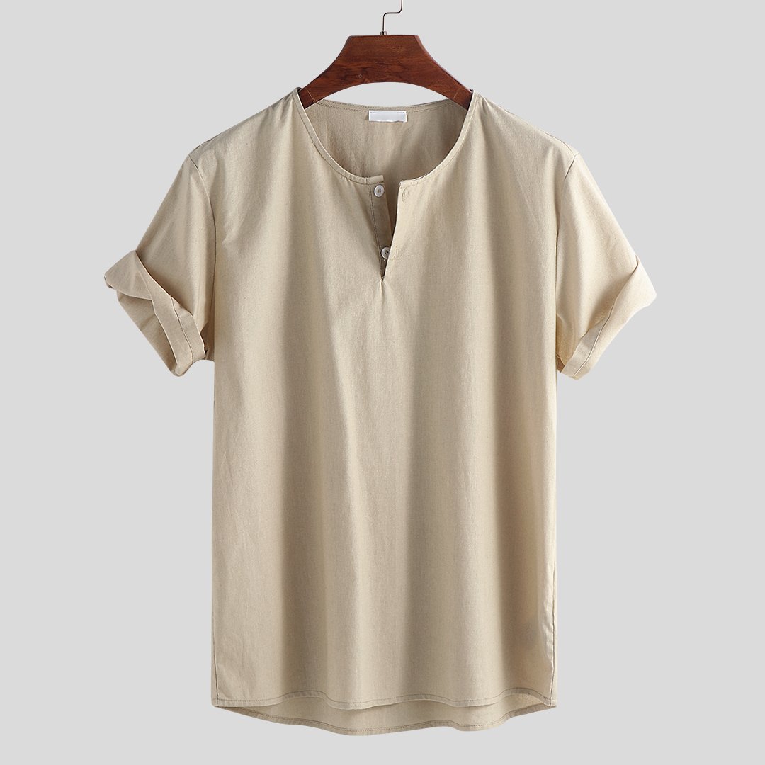 ba4c2f63-8760-4c4b-a279-27fd034ed4bc Men's Summer Cotton Comfy Solid Color Casual T-shirts - Image 1